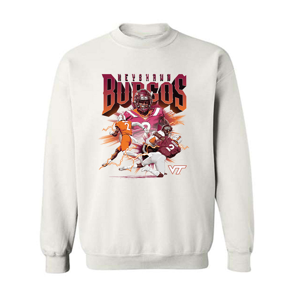 Virginia Tech - NCAA Football : Keyshawn Burgos - Crewneck Sweatshirt Player Collage