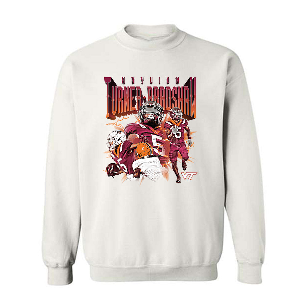 Virginia Tech - NCAA Football : Xayvion Turner-Bradshaw - Crewneck Sweatshirt Player Collage