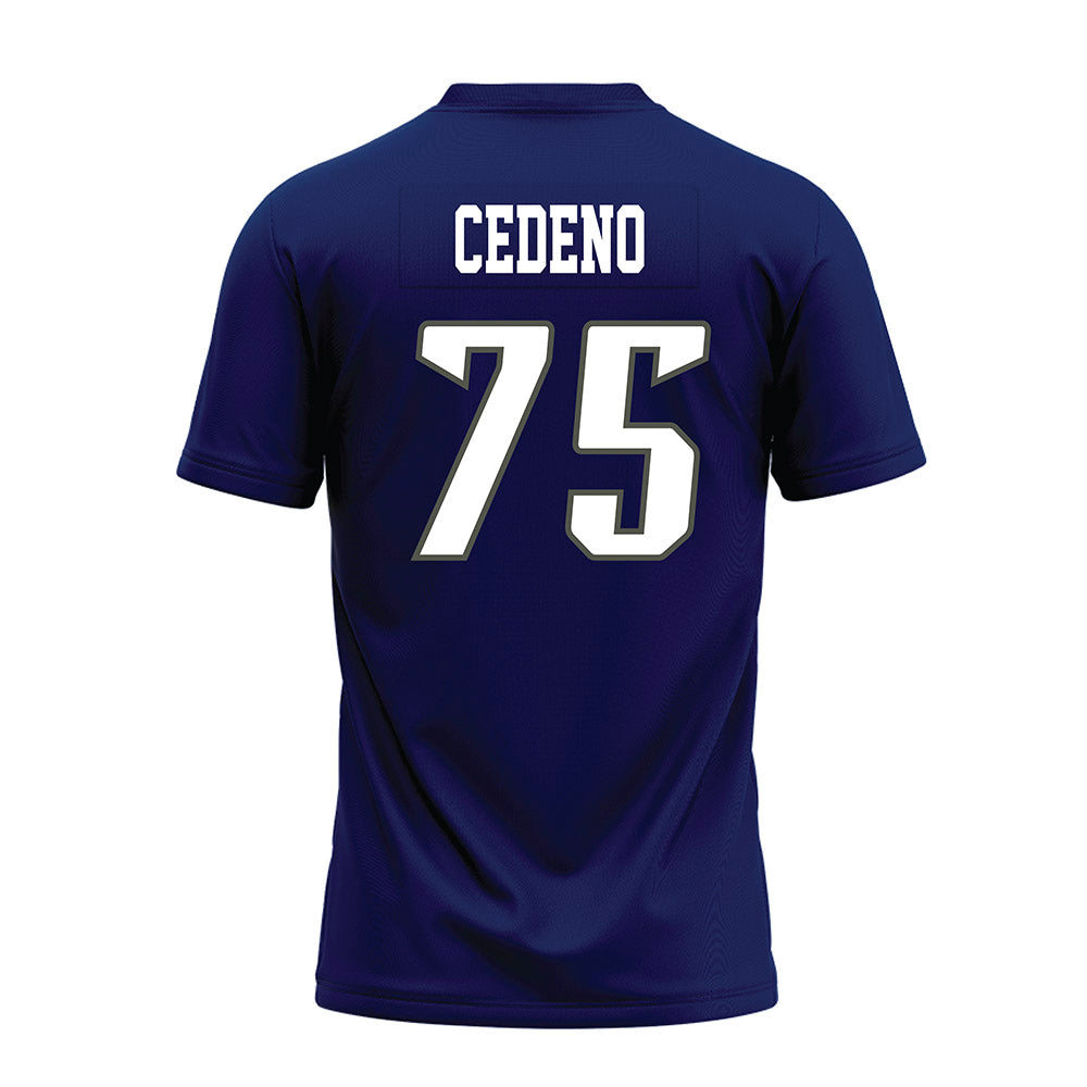 Rice - NCAA Football : Miguel Cedeno - Navy Blue Premium Football Jersey