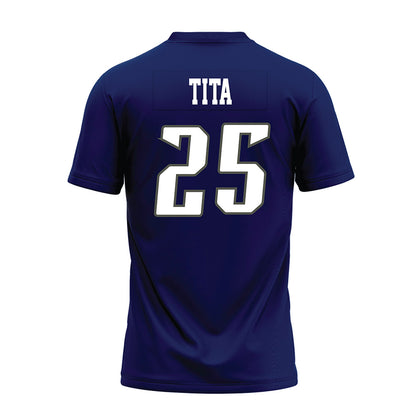 Rice - NCAA Football : Blaise Tita - Navy Blue Premium Football Jersey-1
