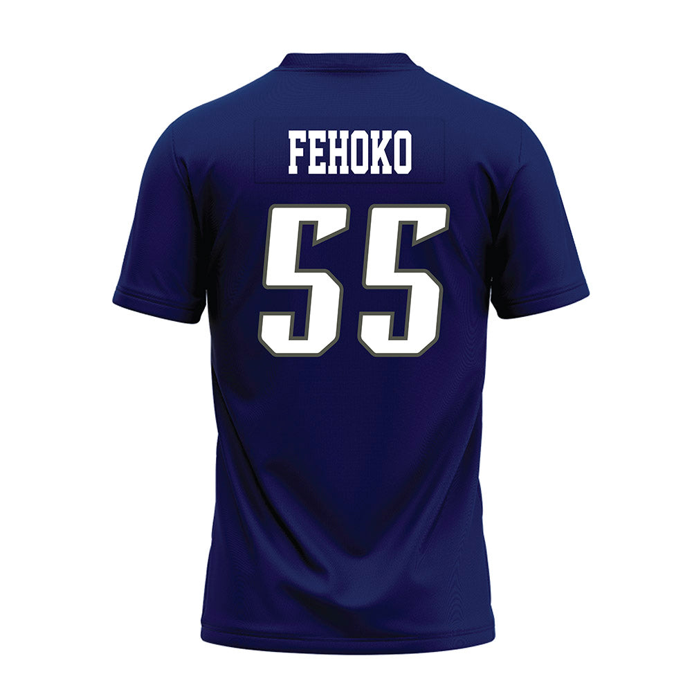 Rice - NCAA Football : Netane Fehoko - Navy Blue Premium Football Jersey-1