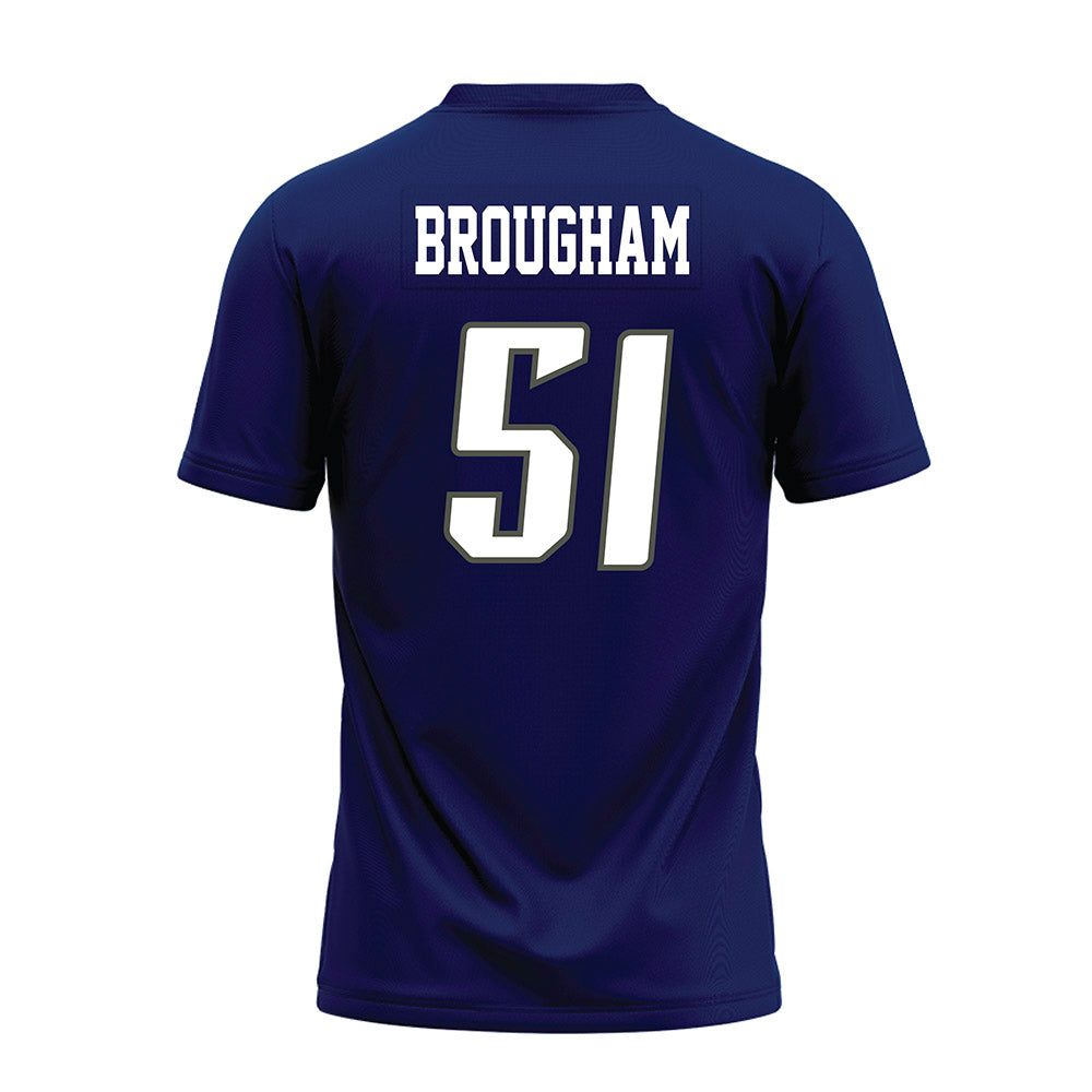 Rice - NCAA Football : Ethan Brougham - Navy Blue Premium Football Jersey