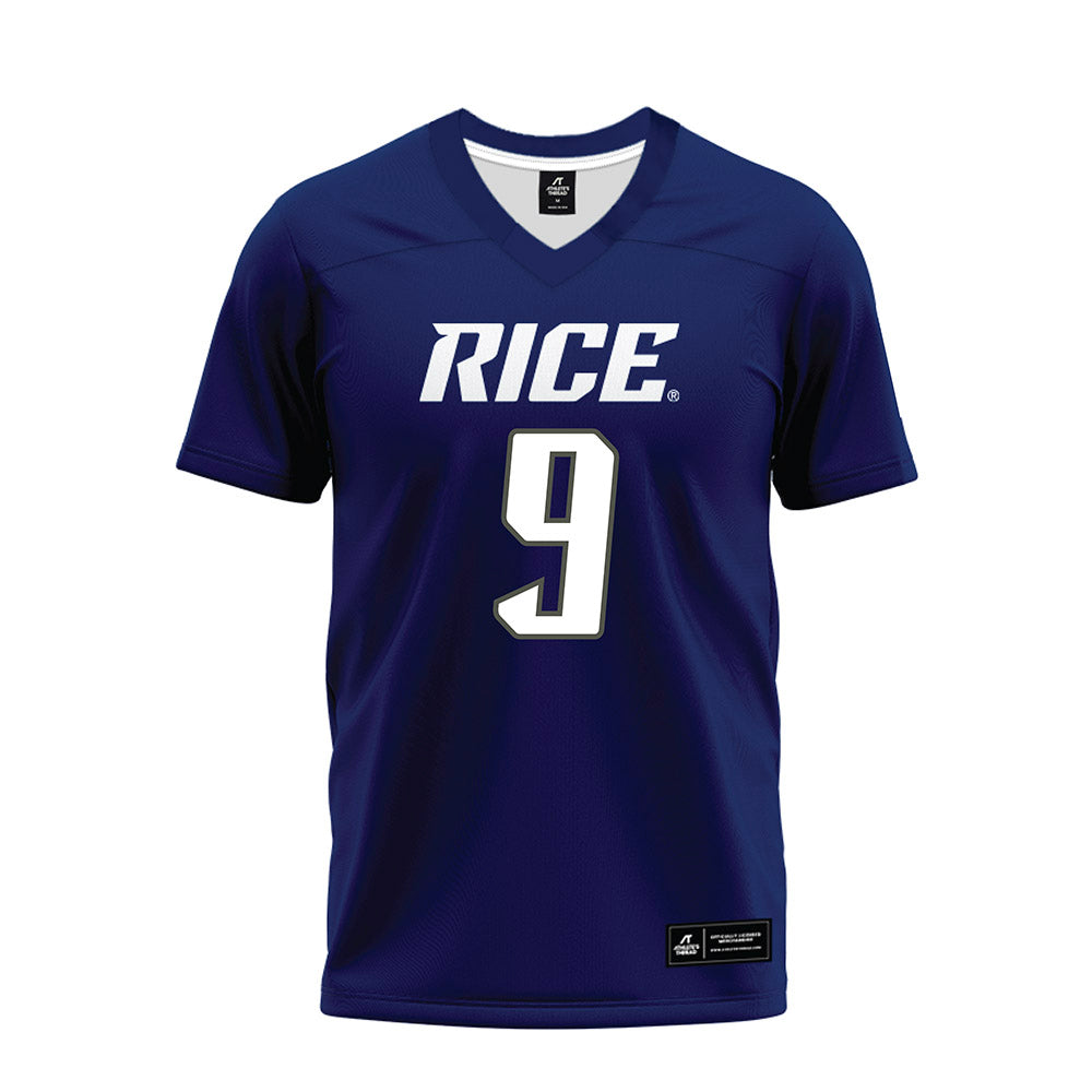 Rice - NCAA Football : Peyton Stevenson - Navy Blue Premium Football Jersey