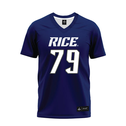 Rice - NCAA Football : Weston Kropp - Navy Blue Premium Football Jersey