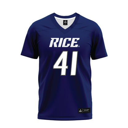 Rice - NCAA Football : Plae Wyatt - Navy Blue Premium Football Jersey-0