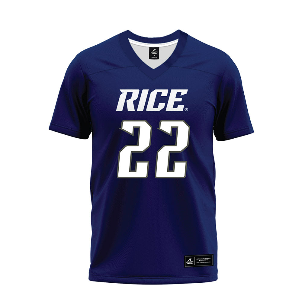 Rice - NCAA Football : Ryan Guillo - Navy Blue Premium Football Jersey