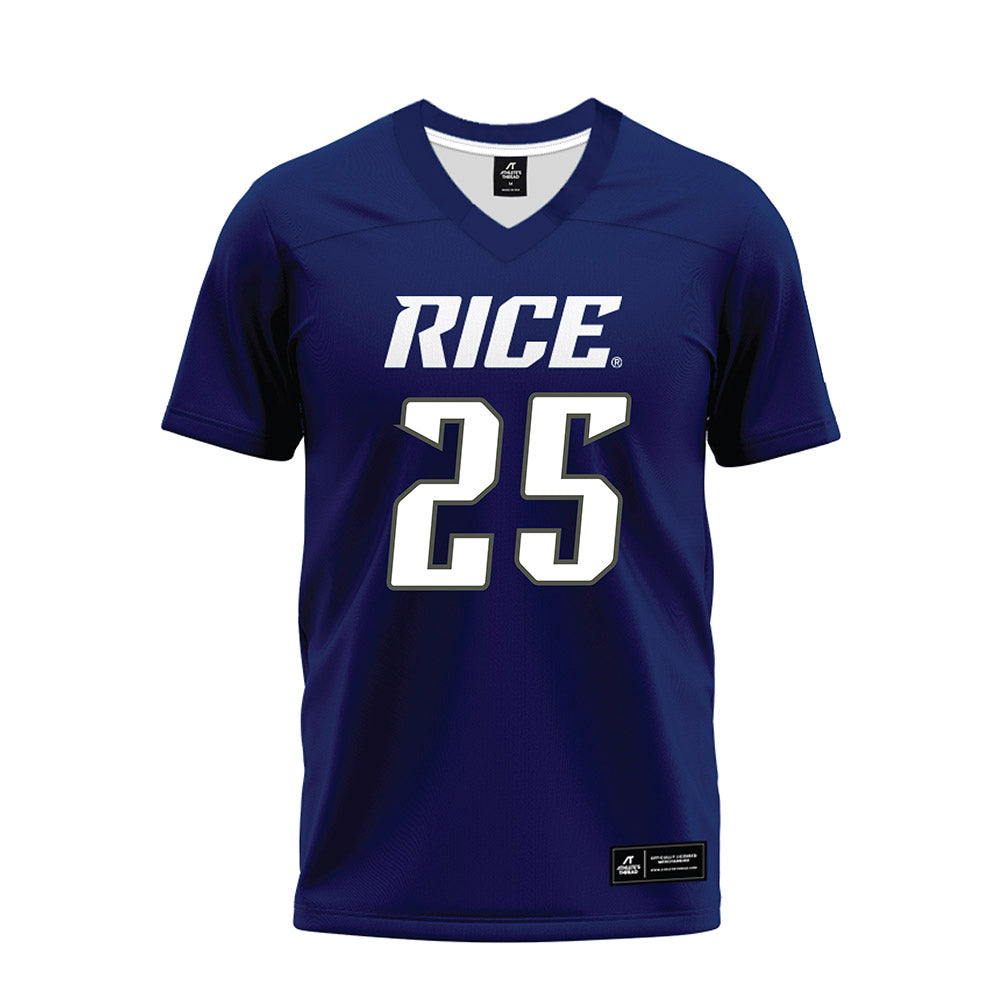 Rice - NCAA Football : Rhys Phillips - Navy Blue Premium Football Jersey-0