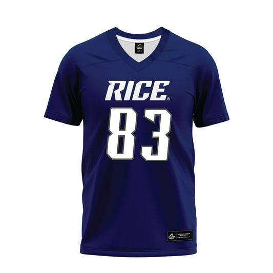 Rice - NCAA Football : Alexander Scherle - Navy Blue Premium Football Jersey