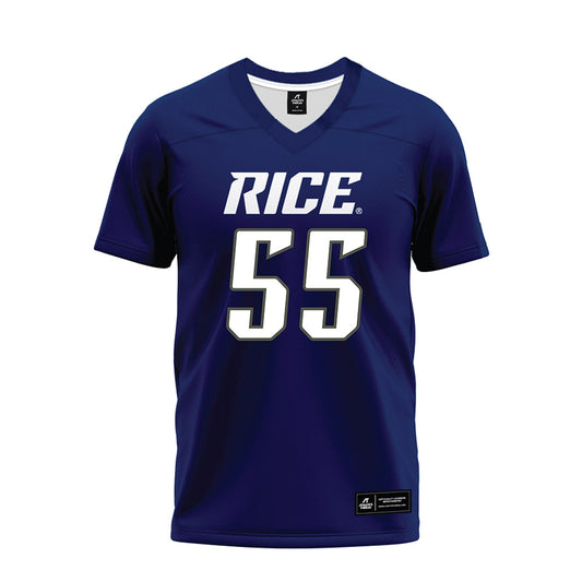 Rice - NCAA Football : Netane Fehoko - Navy Blue Premium Football Jersey-0