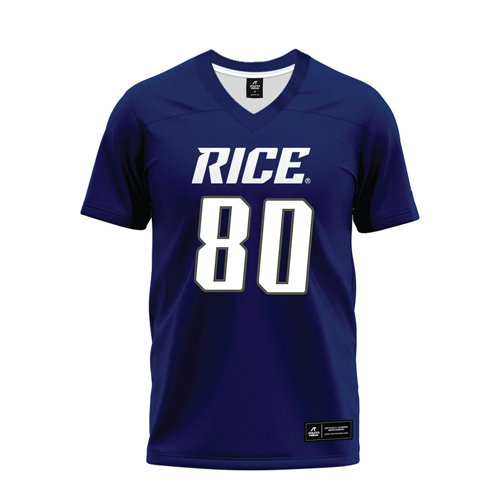 Rice - NCAA Football : Rawson MacNeill - Navy Blue Premium Football Jersey