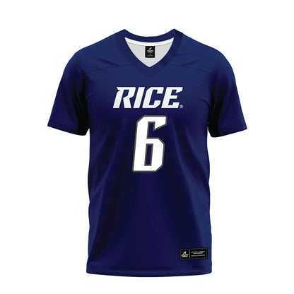 Rice - NCAA Football : Ashton Ojiaku - Navy Blue Premium Football Jersey