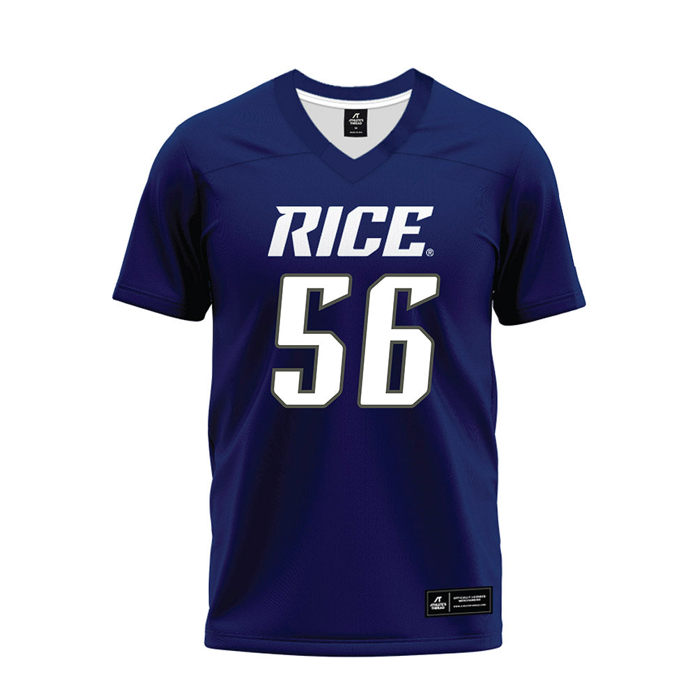 Rice - NCAA Football : Nate Bledsoe - Navy Blue Premium Football Jersey