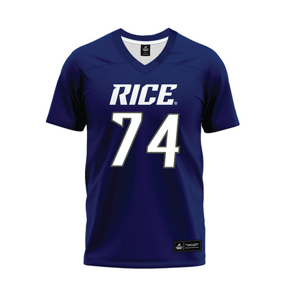 Rice - NCAA Football : Brad Baur - Navy Blue Premium Football Jersey