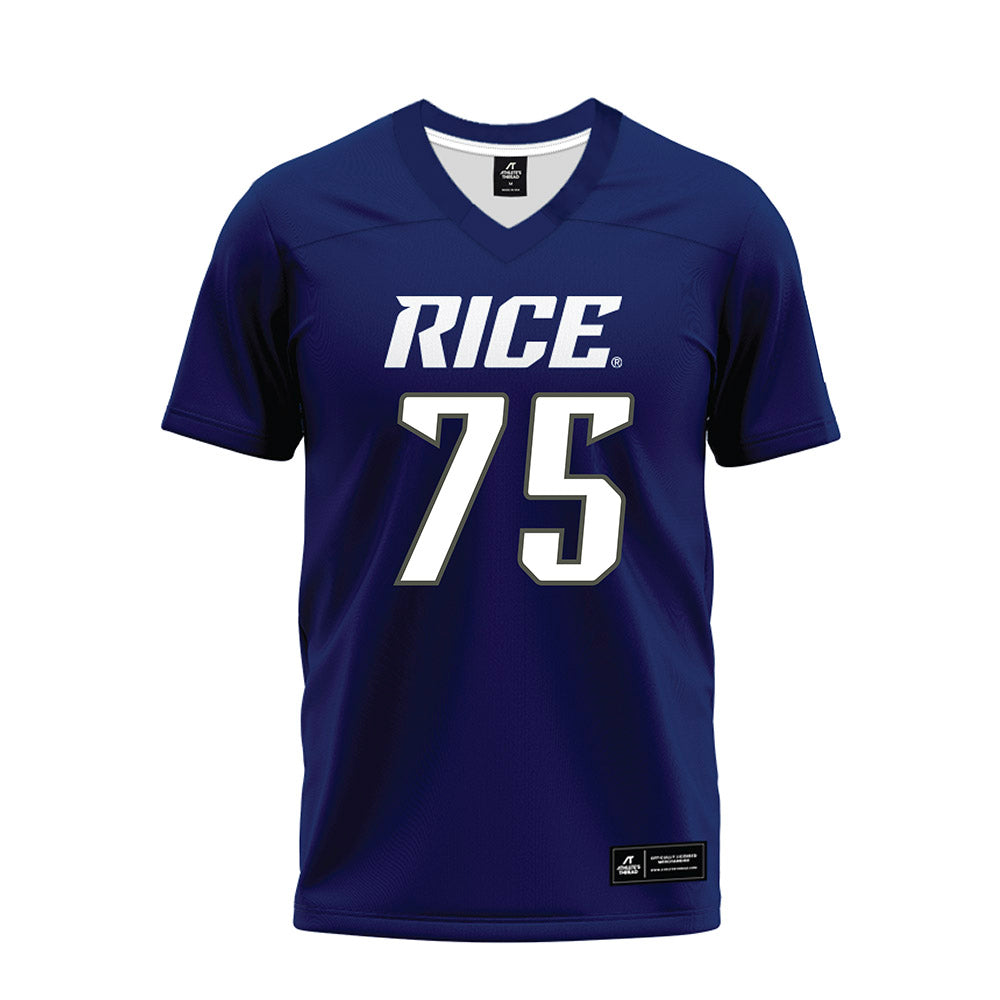 Rice - NCAA Football : Miguel Cedeno - Navy Blue Premium Football Jersey