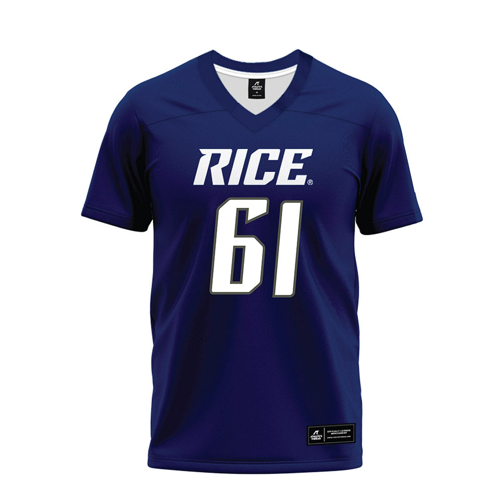 Rice - NCAA Football : Trace Norfleet - Navy Blue Premium Football Jersey