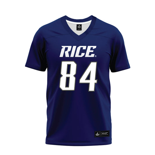 Rice - NCAA Football : Ethan Powell - Navy Blue Premium Football Jersey