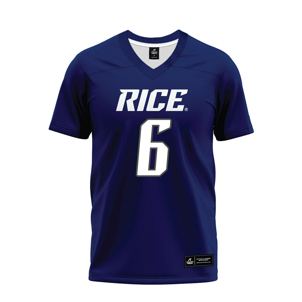 Rice - NCAA Football : Jo Chavez - Navy Blue Premium Football Jersey-0