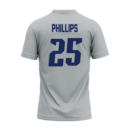 Rice - NCAA Football : Rhys Phillips - Mid Grey Premium Football Jersey-1