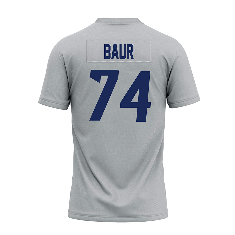 Rice - NCAA Football : Brad Baur - Mid Grey Premium Football Jersey