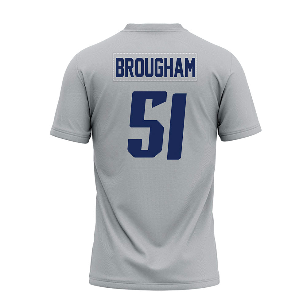 Rice - NCAA Football : Ethan Brougham - Mid Grey Premium Football Jersey