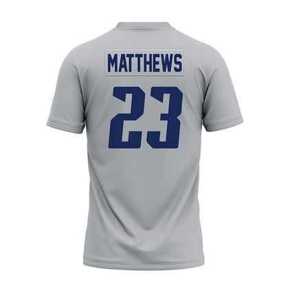 Rice - NCAA Football : Payton Matthews - Mid Grey Premium Football Jersey-1