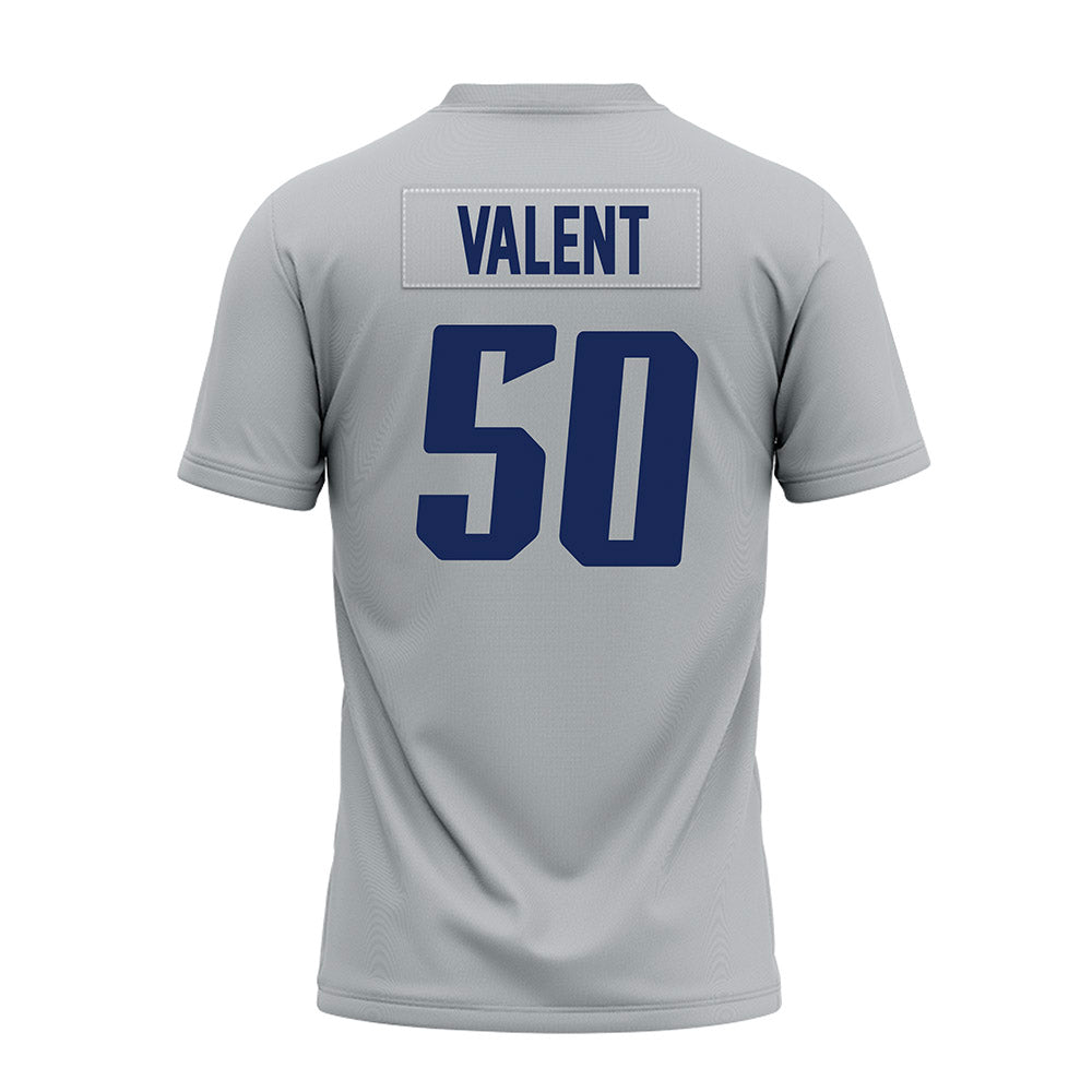 Rice - NCAA Football : Patrick Valent - Mid Grey Premium Football Jersey
