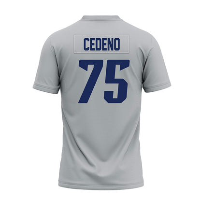 Rice - NCAA Football : Miguel Cedeno - Mid Grey Premium Football Jersey