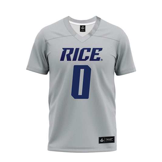 Rice - NCAA Football : Andrew Awe - Mid Grey Premium Football Jersey-0