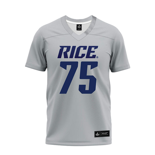 Rice - NCAA Football : Blake Boenisch - Mid Grey Premium Football Jersey-0