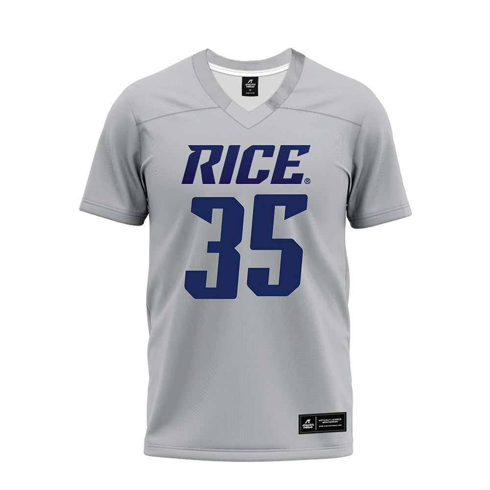 Rice - NCAA Football : Michael Amico - Mid Grey Premium Football Jersey