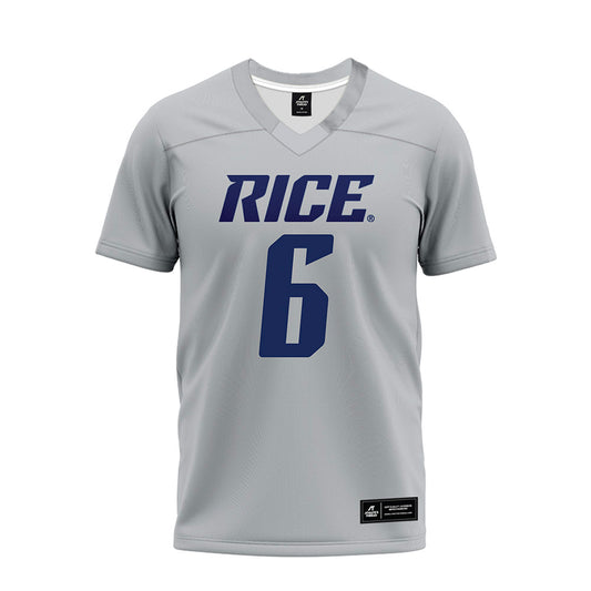 Rice - NCAA Football : Jo Chavez - Mid Grey Premium Football Jersey-0
