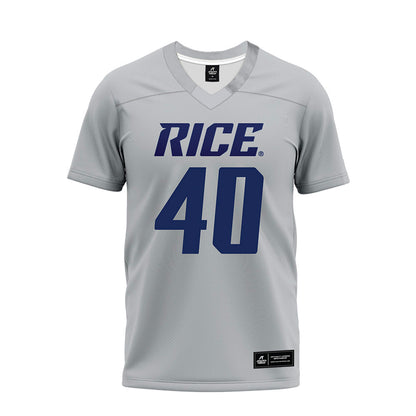 Rice - NCAA Football : Kenneth Seymour Jr - Mid Grey Premium Football Jersey