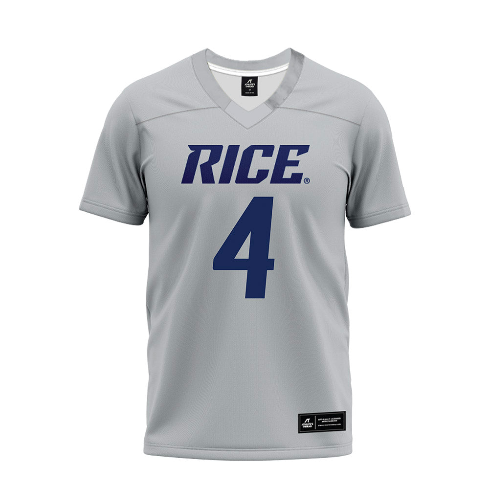 Rice - NCAA Football : Colin Giffen - Mid Grey Premium Football Jersey