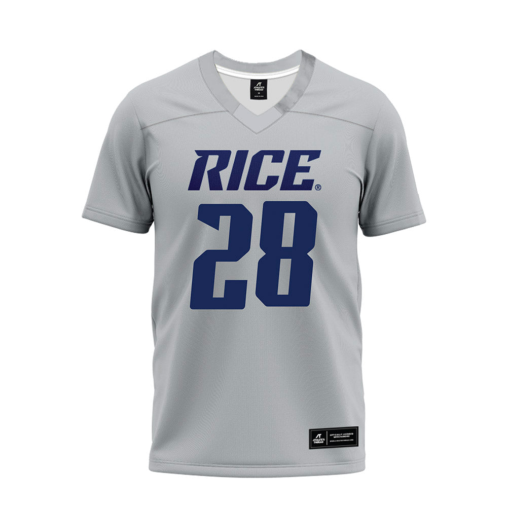 Rice - NCAA Football : Shepherd Bowling - Mid Grey Premium Football Jersey