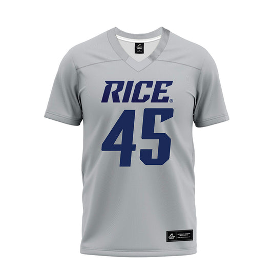 Rice - NCAA Football : Demone Green - Mid Grey Premium Football Jersey