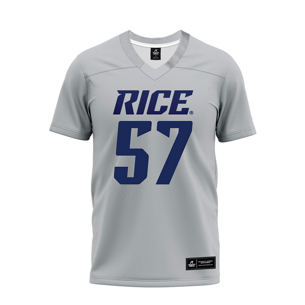 Rice - NCAA Football : Aquantis Clemmons - Mid Grey Premium Football Jersey-0