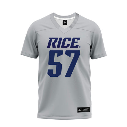 Rice - NCAA Football : Aquantis Clemmons - Mid Grey Premium Football Jersey-0
