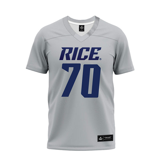 Rice - NCAA Football : Isaiah Gonzalez - Mid Grey Premium Football Jersey