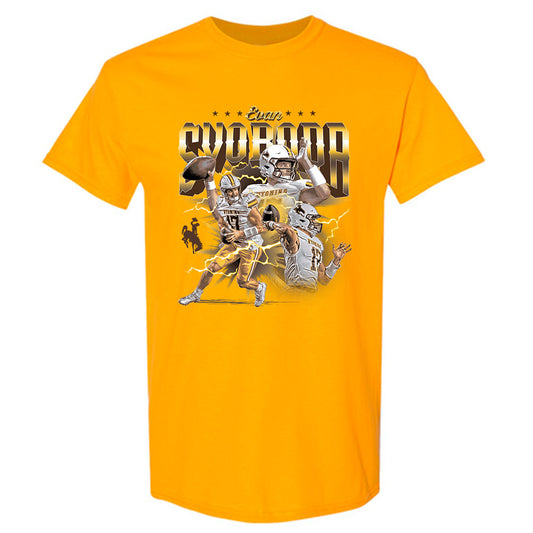 Wyoming - NCAA Football : Evan Svoboda - Player Collage T-Shirt