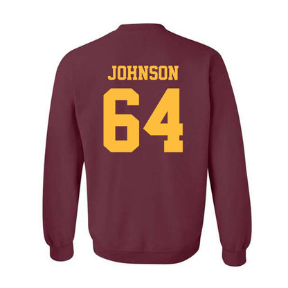 UMN Duluth - NCAA Football : Zach Johnson - Classic Shersey Crewneck Sweatshirt-1