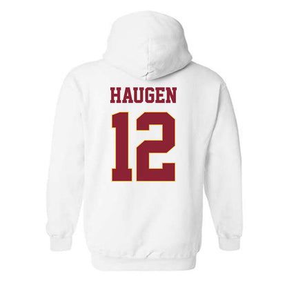UMN Duluth - NCAA Football : Baamlak Haugen - Classic Shersey Hooded Sweatshirt-1