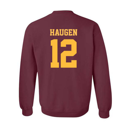 UMN Duluth - NCAA Football : Baamlak Haugen - Classic Shersey Crewneck Sweatshirt-1