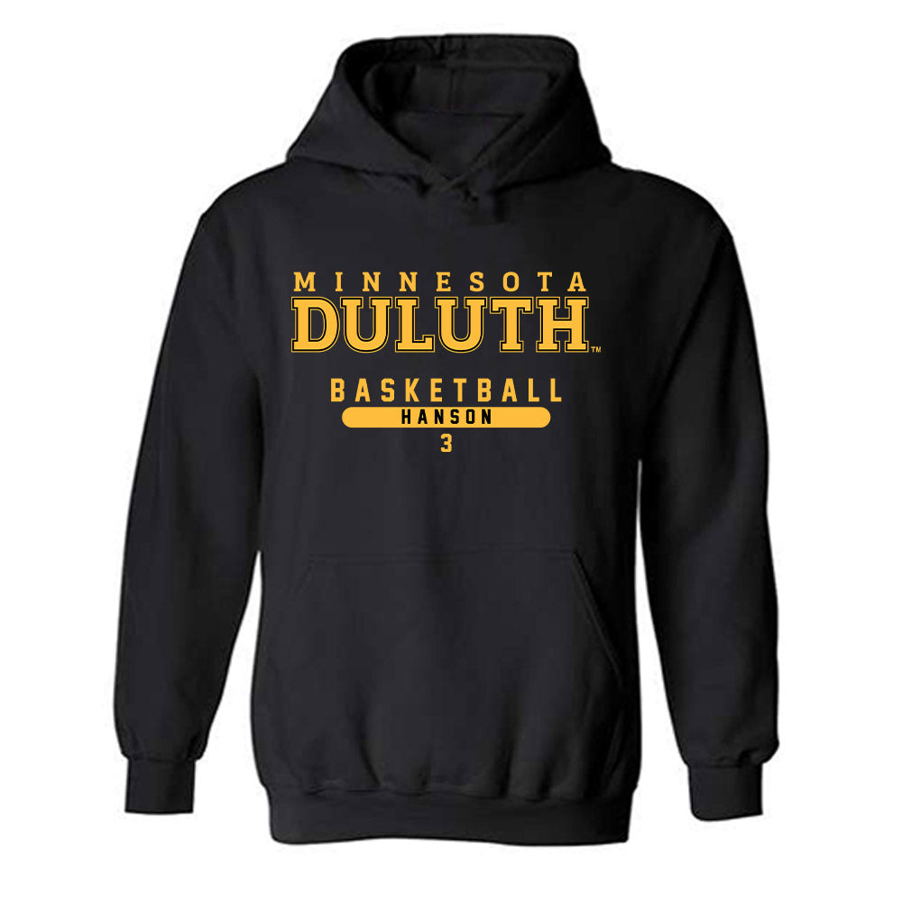 UMN Duluth - NCAA Men's Basketball : Kole Hanson - Classic Shersey Hooded Sweatshirt-0