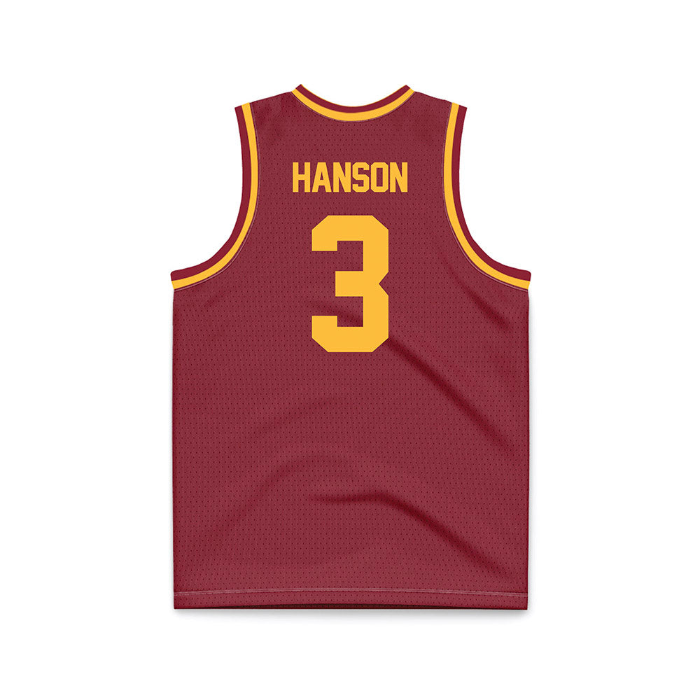 UMN Duluth - NCAA Men's Basketball : Kole Hanson - Maroon Basketball Jersey-1