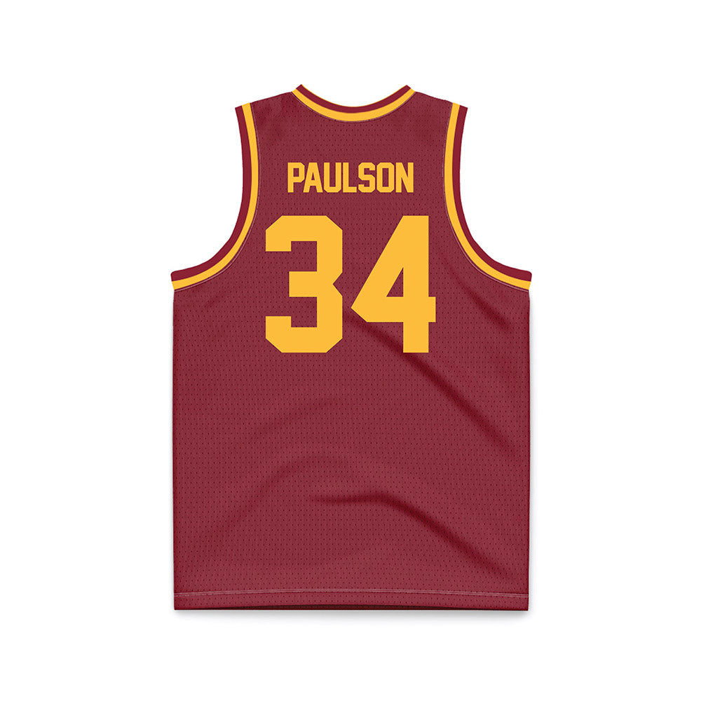 UMN Duluth - NCAA Men's Basketball : Noah Paulson - Maroon Basketball Jersey-1
