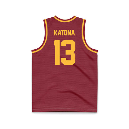 UMN Duluth - NCAA Men's Basketball : Nick Katona - Maroon Basketball Jersey-1