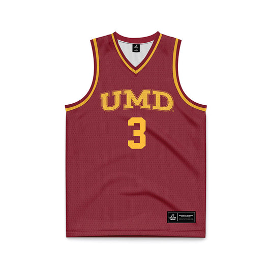 UMN Duluth - NCAA Men's Basketball : Kole Hanson - Maroon Basketball Jersey-0