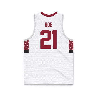 UMN Duluth - NCAA Women's Basketball : Elayna Boe - White Basketball Jersey-1