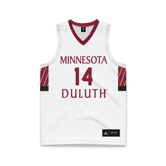 UMN Duluth - NCAA Women's Basketball : Karly Jusczak - White Basketball Jersey-0