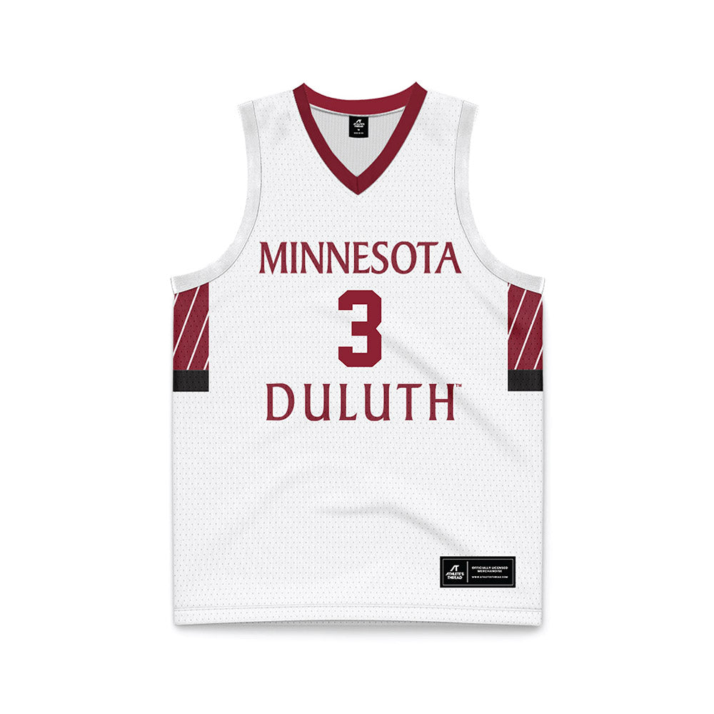 UMN Duluth - NCAA Women's Basketball : Lilly Radcliffe - White Basketball Jersey-0